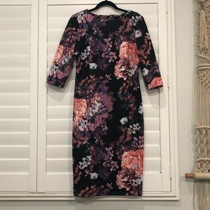 Floral printed midi dress